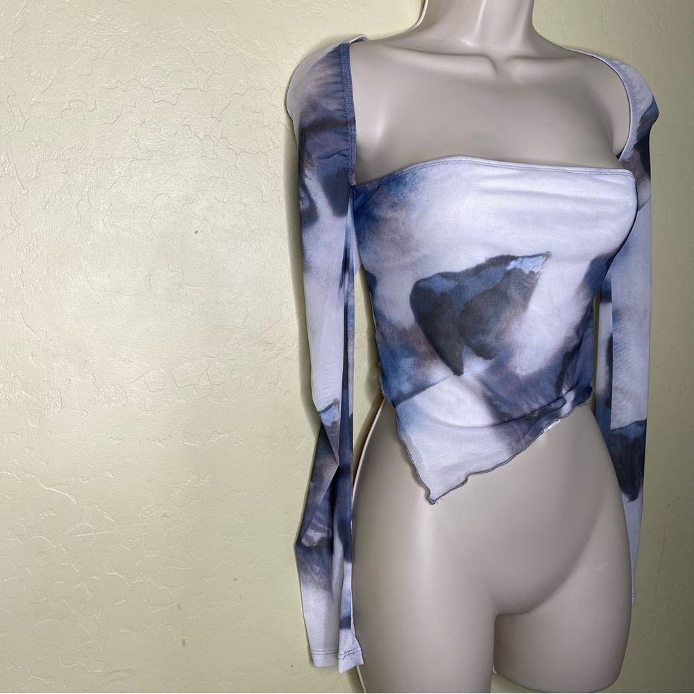 Stylish Abstract Long Sleeve Women's Top Size S Small - Picture 5 of 12
